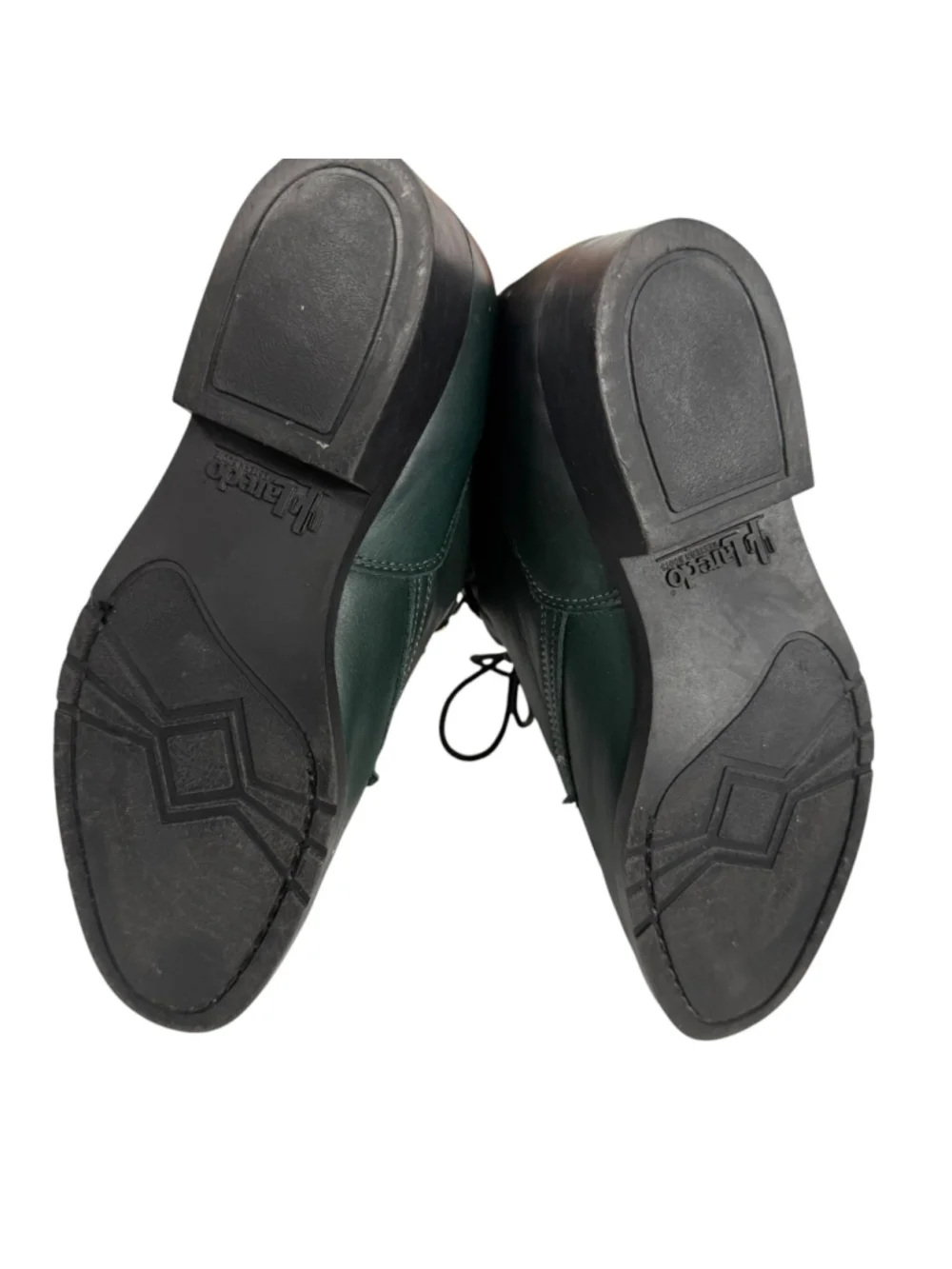 Laredo Performair Vintage Ankle Boots Green Leather Kiltie Western Women's 6.5M